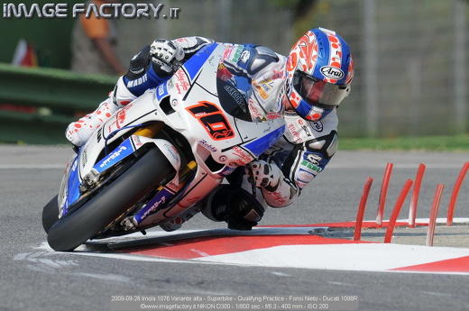 2009-09-26 Imola 1076 Variante alta - Superbike - Qualifyng Practice - Fonsi Nieto - Ducati 1098R